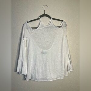 Free people beach sheer low back off shoulder top